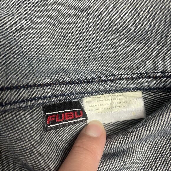 Platinum FUBU Fat Albert & The Junkyard Gang Men's XXL Denim Jacket Vintage - Picture 6 of 16